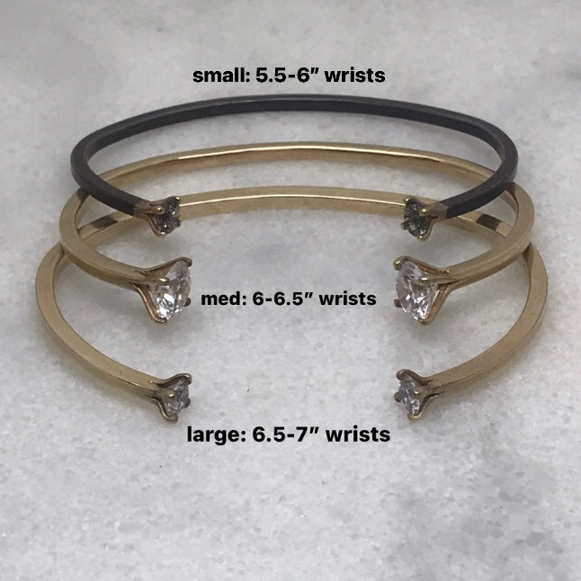 CUSTOM - Open Cuff with Gemstone of Your Choice