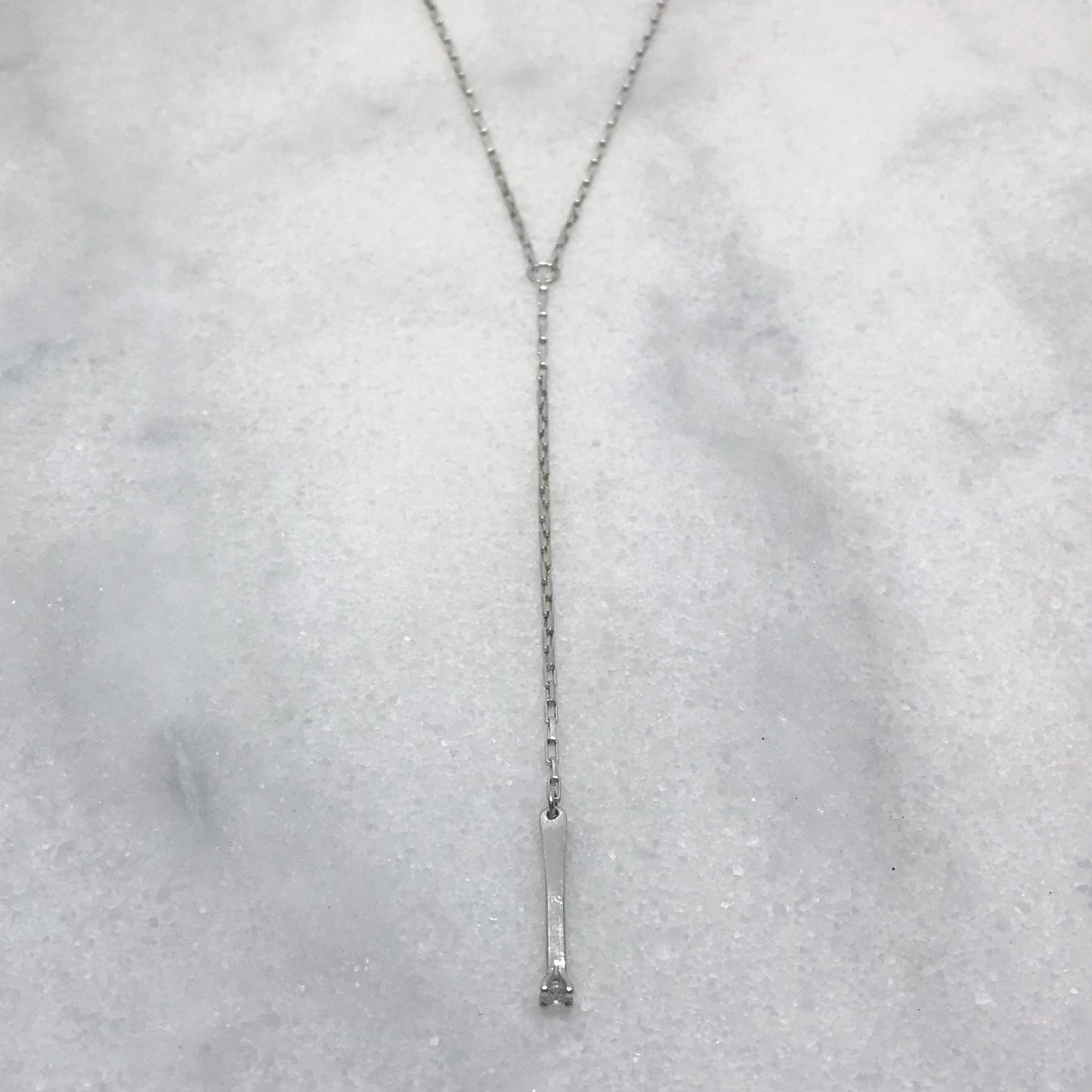 Cubic Zirconia Lariat Necklace