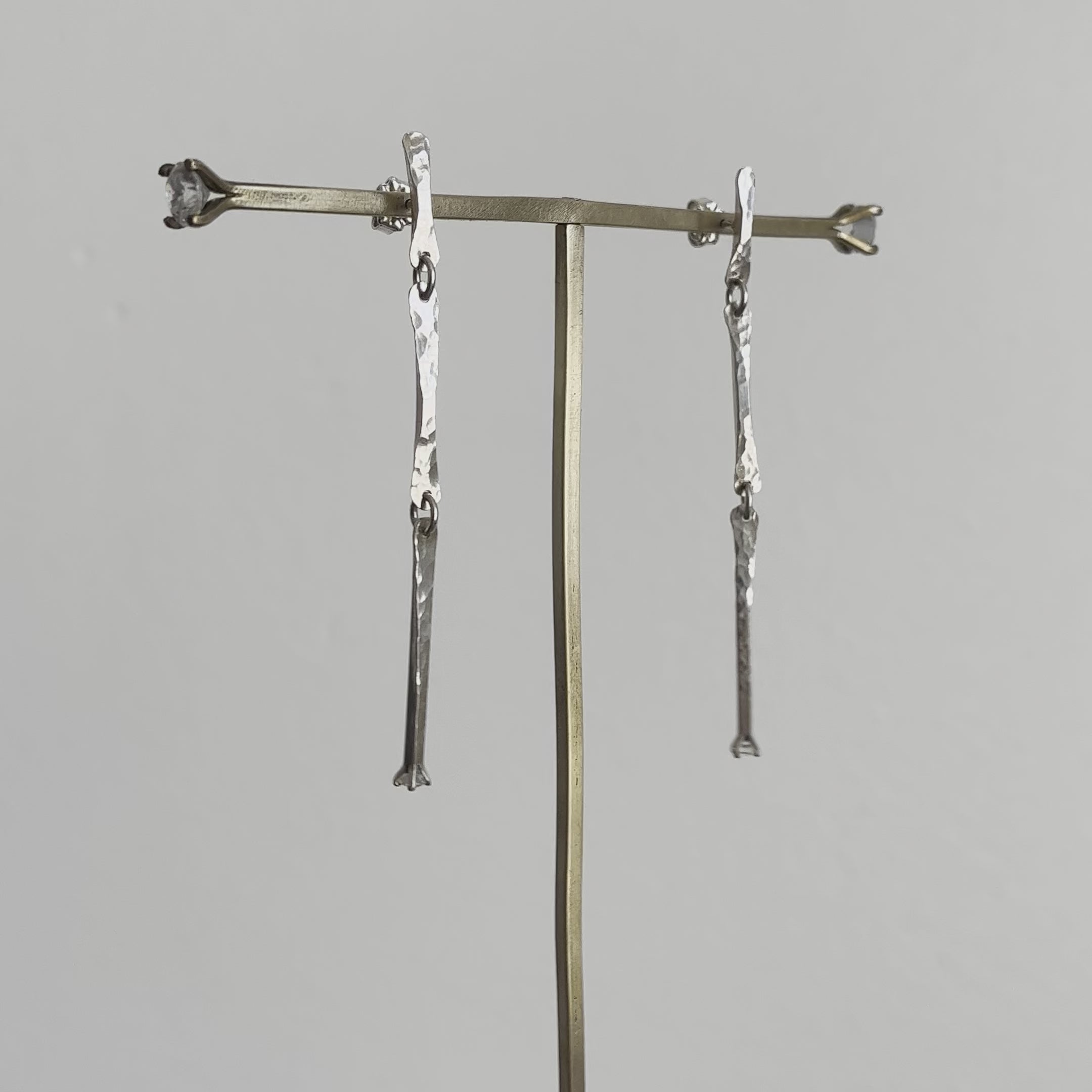 Hidden Gem Bone Chain Earrings – auram jewelry