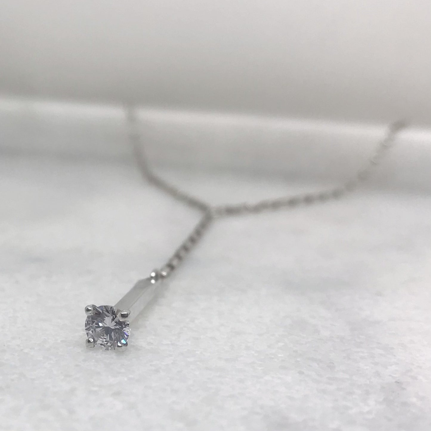 XL Cubic Zirconia Lariat Necklace