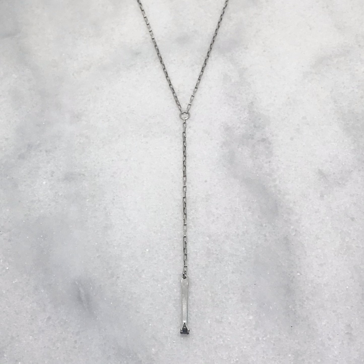 Sapphire Lariat Necklace